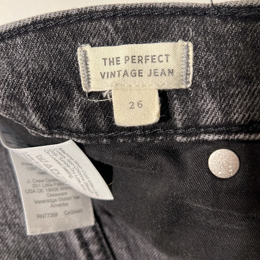 Madewell Perfect Vintage Jean in Lunar Wash (black) - Size 26 - Picture 9 of 11